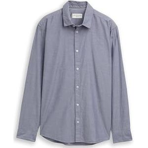 TOM TAILOR heren overhemd, 38941 - Blue Tonal Structuur, XXL