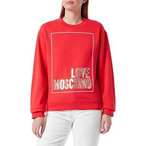 Love Moschino Sweatshirt met normale pasvorm voor dames, Rood, 48