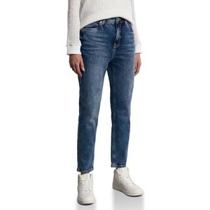 Street One - Studio - Jeans - Blauw - High Waist, Taps Toelopende Pijpen