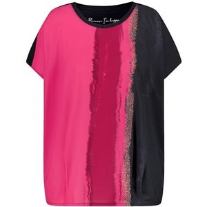 Samoon T-shirt voor dames, Soft Cranberry patroon, 50 NL