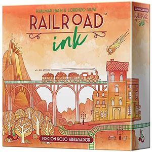 Asmodee Railroad Ink: Red Edition schuurmiddel - Spaanse kleur (HGRRI02ES