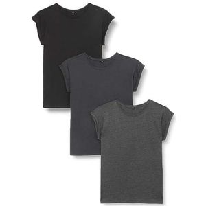 Build Your Brand Dames T-Shirt Multipack Ladies Extended Shoulder Tee 3-pack verkrijgbaar in vele kleurvarianten, maten XS - 5XL