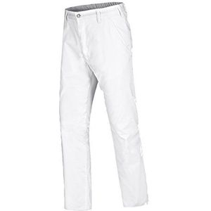 BP Med Trousers 1735-686-21 Chinobroek voor heren - elastiek in de taille - 48% katoen, 48% polyester, 4% elastolefine - normale pasvorm - maat: 54n - kleur: wit