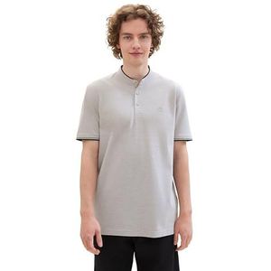 TOM TAILOR Denim Poloshirt voor heren, 35574 - Light Dove Grey Two Tone, XXL