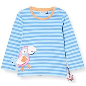 Sigikid Baby-meisjes shirt met lange mouwen, blauw/gestreept/Miami, 68 cm