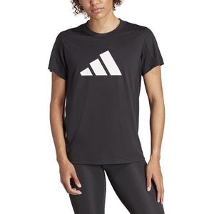 adidas Dames Train Essentials Big Performance Logo Training Tee, black/white, M