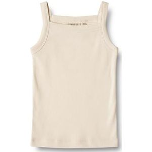 Wheat Unisex Rib Top Shelly-meisjes-Ökotex standaard shirt met bandjes/caami shirt, 3171 Cream, 116 cm