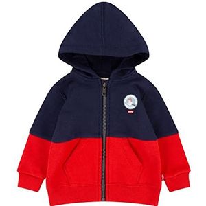 Levi's Kids badge hoodie voor baby's, jongens, volledige ritssluiting, Naval Academy, 18 Maanden