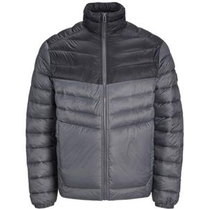 JACK & JONES Jjesprint Puffer Noos gewatteerde jas voor heren, Asfalt/detail: black blocking, XXL