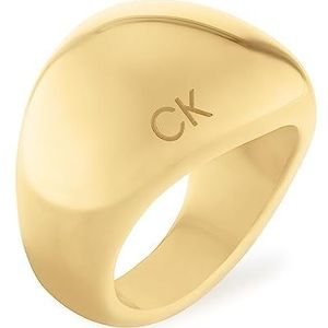 Calvin Klein PLAYFUL ORGANIC SHAPES Collection Ring voor dames, geel goud - 35000441D