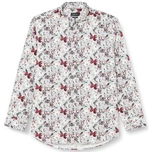 bugatti Vrijetijdshemd voor heren, 1:1 mouw, Lichtgrijs-220, M