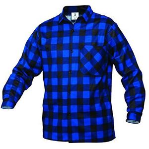 Gahibre 475 flanellen overhemd blauw 100% katoen 170 gram