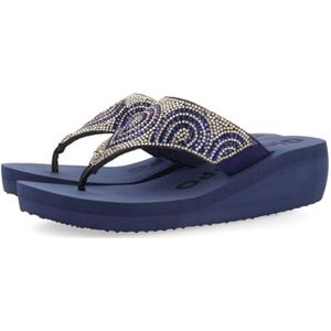 GIOSEPPO Cudjoe Teenslippers voor dames, marineblauw, maat 41 EU, marineblauw, 41 EU