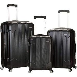Rockland, uniseks bagageset voor volwassenen, set koffers, F190-BLACK, F190-BLACK