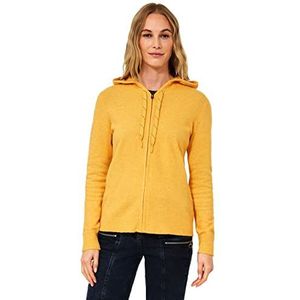 Cecil dames hoodie cardigan, Curry Yellow Melange, XXL