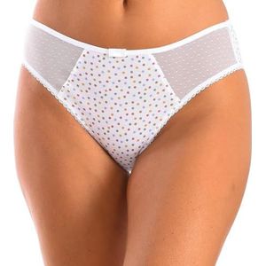 Royaal - Damesslip - Wit - Biologisch Katoen en Plumeti Tule