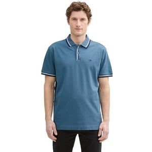 TOM TAILOR Poloshirt voor heren, 36985 - Mystical Blue, XL
