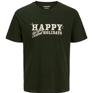 JACK & JONES Jjxmas Tekst Tee Ss Crew Neck, duffeltas, L