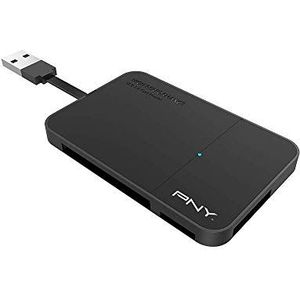 PNY - High Performance 3.0 Geheugenkaartlezer - Zwart - USB 2.0 Compatibel