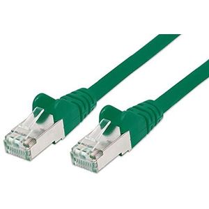 PremiumCord Netwerkkabel, Ethernet, LAN & patchkabel CAT6a, 10 Gbit/s, S/FTP PIMF afscherming, AWG 26/7, 100% Cu, snel flexibel en robuust RJ45-kabel, groen, 1 m