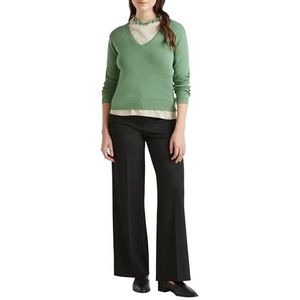 United Colors of Benetton T-shirt met V-hals M/L, Groen, M