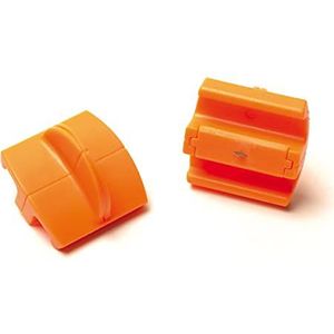 Fiskars Reservesnijmessen, snij-inzetstukken voor papiersnijders, 2 stuks, voor rechte sneden, High Profile TripleTrack, oranje, 1003904