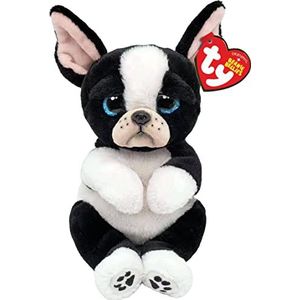 Ty Beanie Bellies-pluche dier Tink de hond, 15 cm, TY41054, TY41054, wit, zwart, S