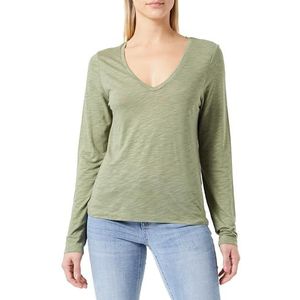 Vinova V-hals L/S Top, oil green, L