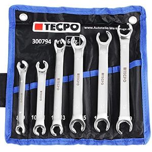 TECPO Remleiding sleutel 8-19 mm ringsleutel set open ring sleutel 6-delig