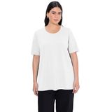 Ulla Popken - T-shirt - Wit - Losvallend Model - Katoen