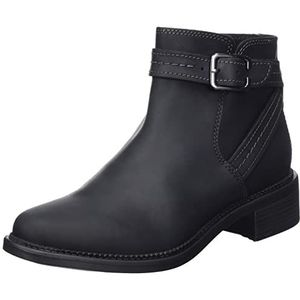 Clarks Maye Strap Chelsea Boot, voor dames, zwart leer, 39 EU