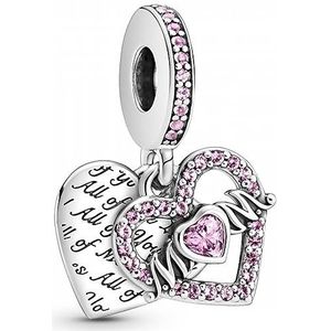 Charm colgante Pandora 799402C01 corazón y madre