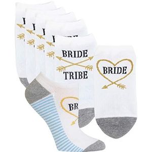 Hot Sox Dames Show Sokken Casual, Bruid Tribe (Wit), Schoenmaat: 2-8 UK
