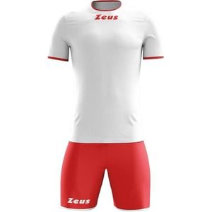 Zeus Man Vrouw Unisex pak Kit T-shirt broek Shorts Voetbal Voetbal Vijf-een-zijdig Kampioenschap Wit-Rood Sticker