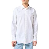 Regular Fit - Overhemd - Wit - Katoen - Lange Mouwen