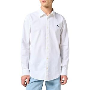 Regular Fit - Overhemd - Wit - Katoen - Lange Mouwen
