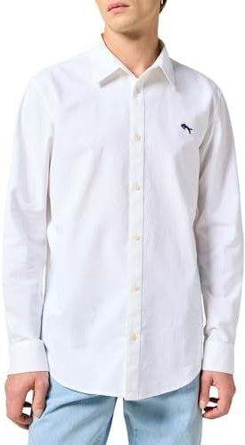 Regular Fit - Overhemd - Wit - Katoen - Lange Mouwen