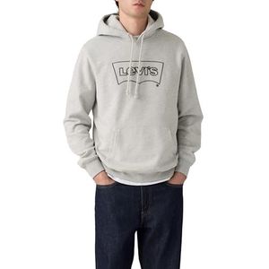 LEVI'S - Sweatshirt - Grijs Gemêleerd/Zwart - Capuchon - Lange Mouw