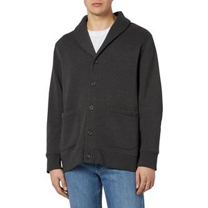 Amazon Essentials Fleece sjaalkraag vest met lange mouwen, houtskool Heather,