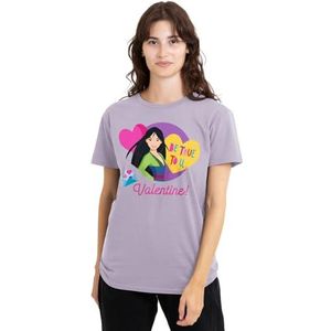 Disney prinses Valentijnsdag wees trouw aan jou met Mulan dames T-shirt, lavendar, medium, Lavendel, M