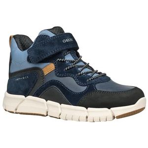 GEOX - Amphibiox Flexyper - Hoge Sneakers - Marineblauw - Leer