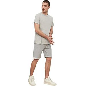 Trendyol Heren Gray Male Regular Fit Shorts & Bermuda Casual Shorts, M