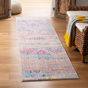 Safavieh Elegant tapijt, BTL344 62 x 240 cm fuchsia/lichtgrijs