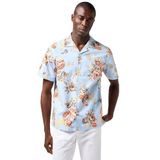 SS Resort Shirt - Blauw - Geweven Overhemd - 100 procent Katoen - Relaxed Pasvorm