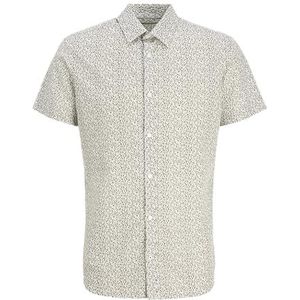 JACK & JONES Heren Jprblasummer Print Shirt S/S Aw24 Casual, Cloud Dancer/Pasvorm: Slim Fit, S, Cloud Dancer/Fit: Slim Fit, S
