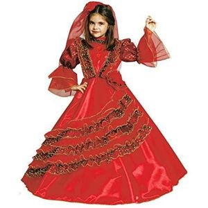 Ciao Principessa Spagnola kostuum Bambina kostuums voor meisjes, rood, 6-8 Jaren