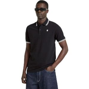 G-Star RAW Dunda Slim Stripe Poloshirt, Zwart (Dk Black D17127-5864-6484), XL