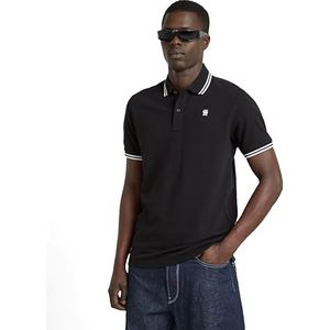 G-Star RAW Dunda Slim Stripe Poloshirt, Zwart (Dk Black D17127-5864-6484), XL