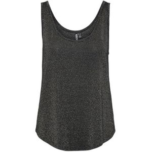 PIECES Pcbillo Lurex Noos Bc Tanktop voor dames, Sky Captain/Detail: Gold Lurex, S