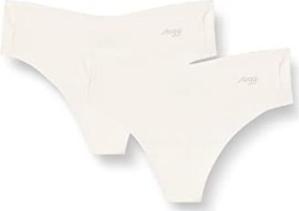 Sloggi - Dames Zero Microfibre 2.0 - String - Angora - Dubbelpak